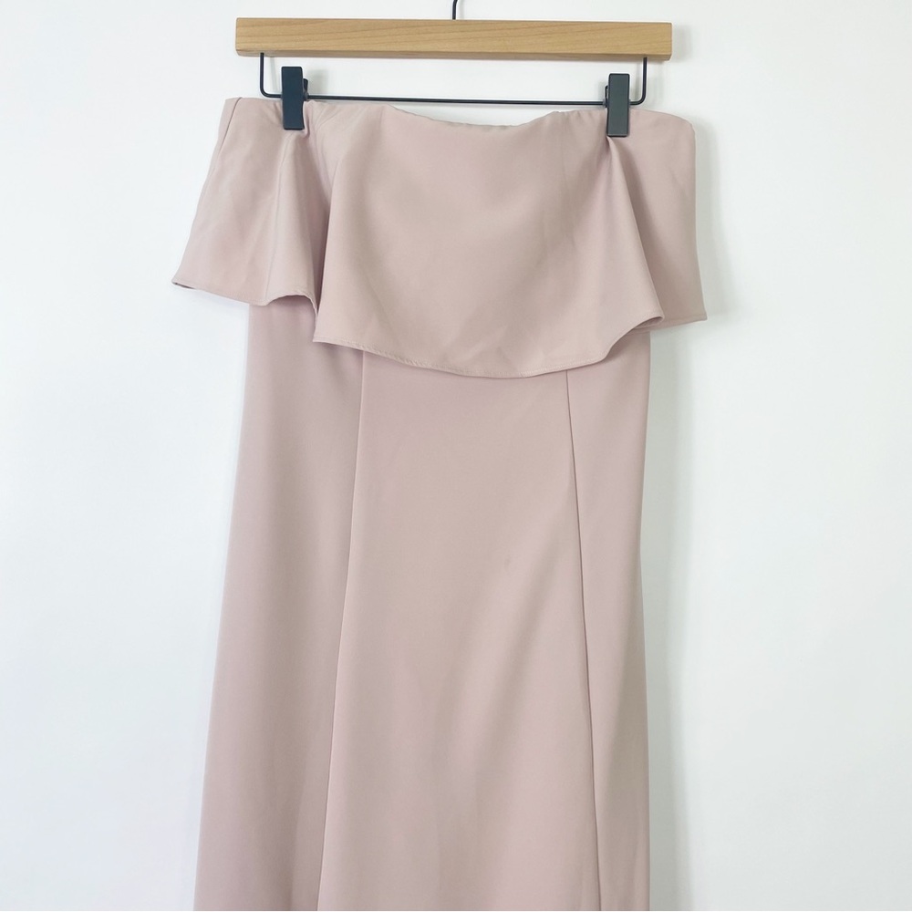 Show Me Your Mumu Strapless Ruffle Gown Wedding Guest Elegant Party Ball Chic S - Picture 4 of 13